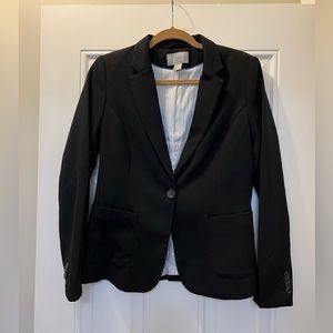 H&M Blazer, Size 10, Black, Single Button, Front Pockets, One internal pocket